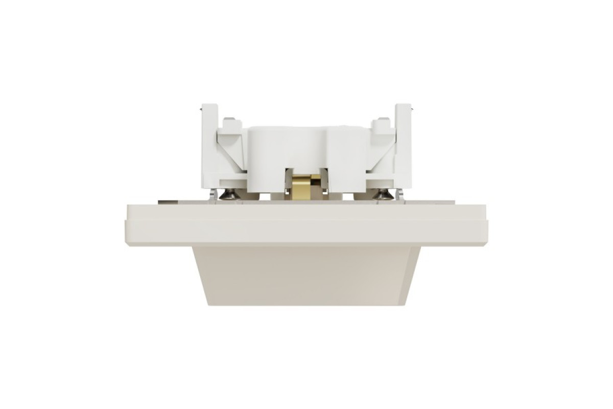 Розетка подвійна з заземленням Кремова Asfora (EPH9900123)