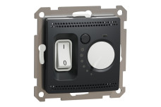 Термостат теплої підлоги 16 A Чорний Sedna Design (SDD114507)