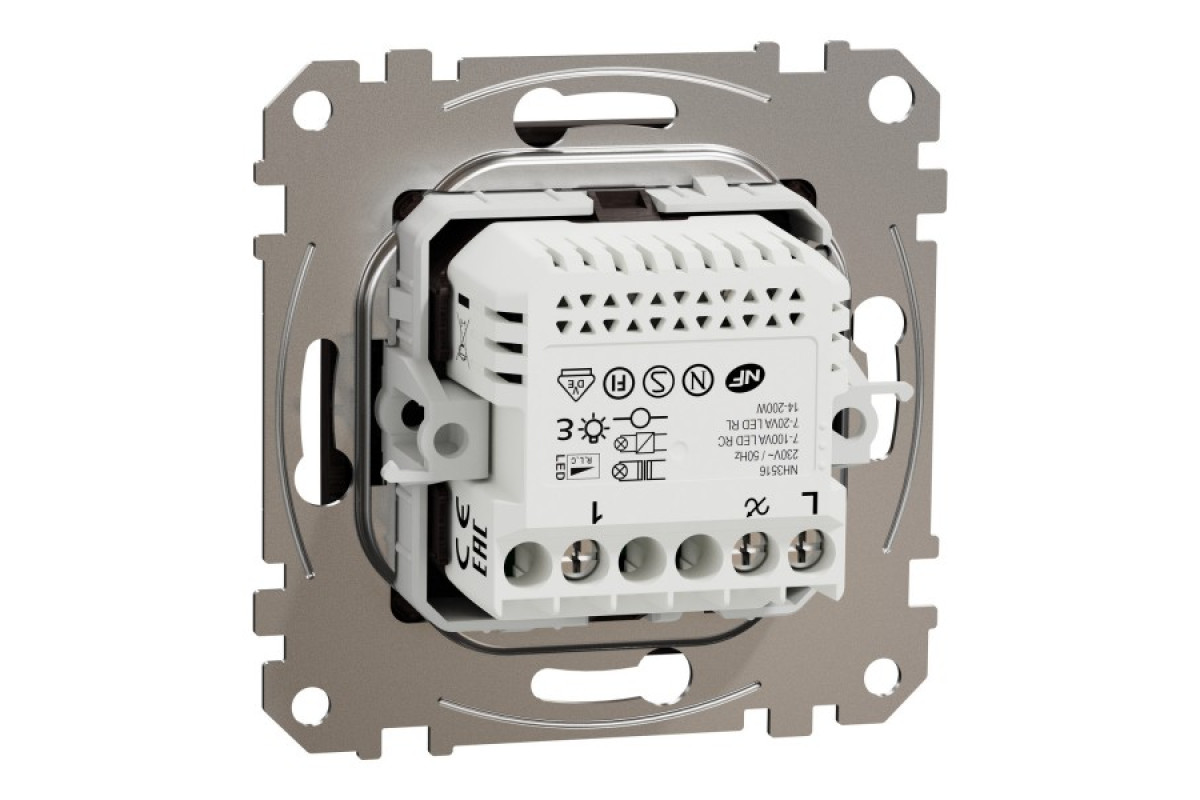 Універсальний поворотний LED димер RC/RL 5-200 Вт Венге Sedna Elements (SDD181502)