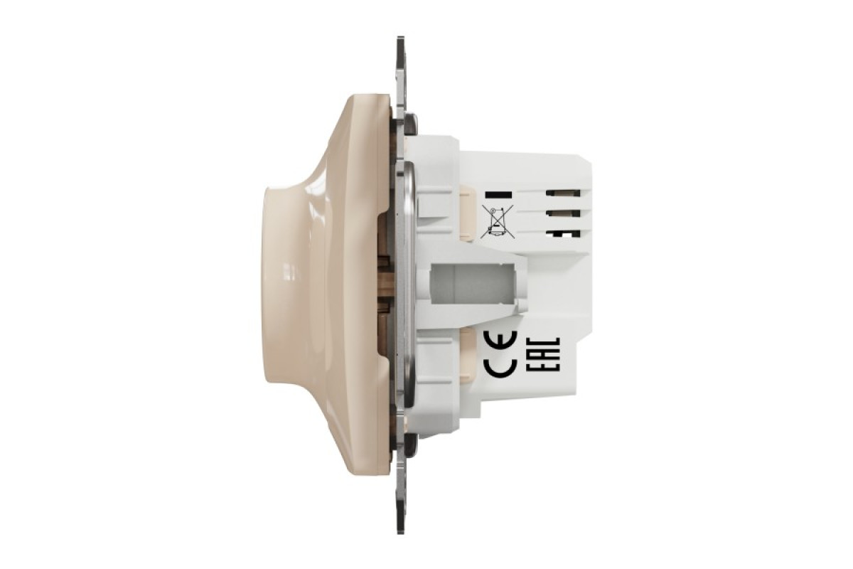 Універсальний поворотний димер для світлодіодних ламп Бежевий Sedna Design (SDD112502)