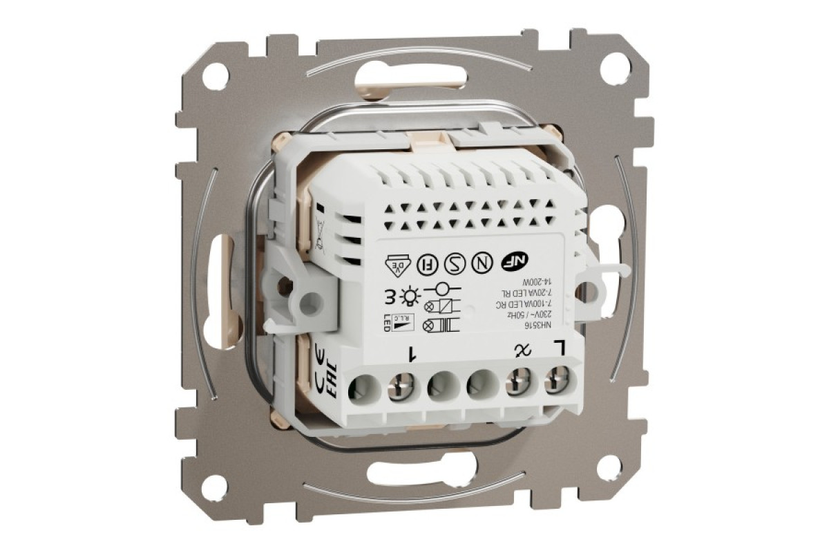 Універсальний поворотний димер для світлодіодних ламп Бежевий Sedna Design (SDD112502)