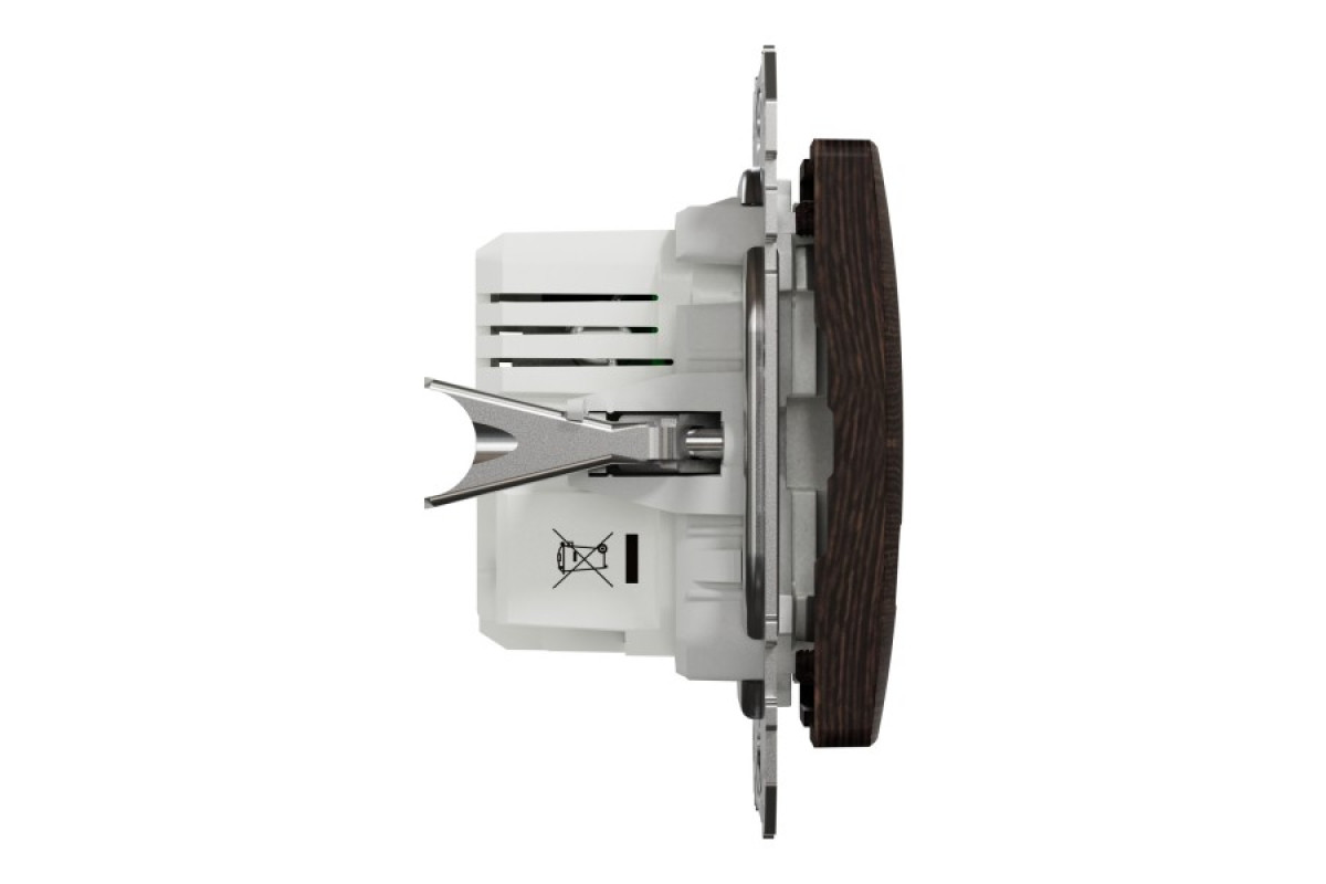 USB розетка типу А+С, 2,4 А, Венге Sedna Elements (SDD181402)