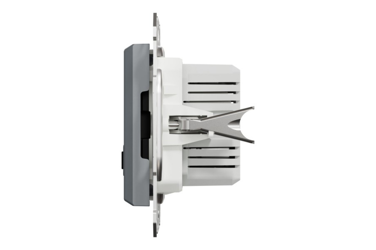 Подвійна USB зарядка 2.4 A Asfora сталь (EPH2700362)