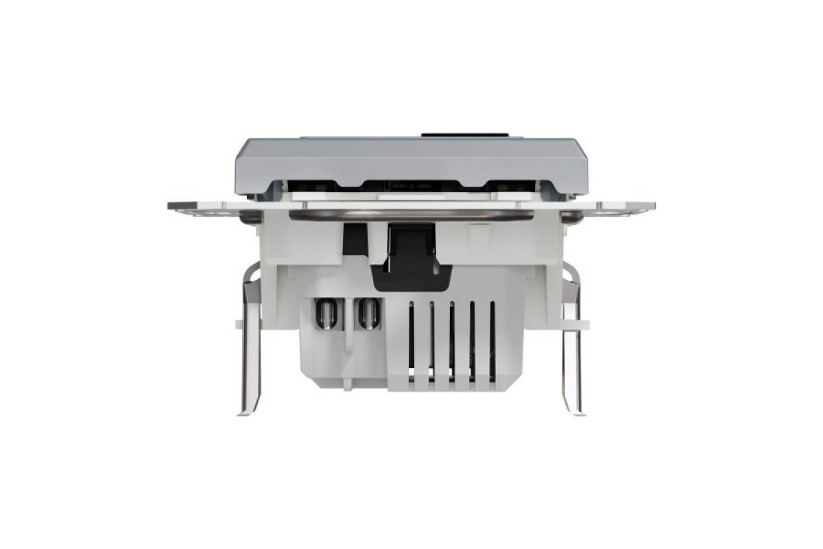 Подвійна USB зарядка 2.4 A Asfora сталь (EPH2700362)