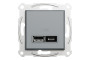 Подвійна USB зарядка 2.4 A Asfora сталь (EPH2700362)
