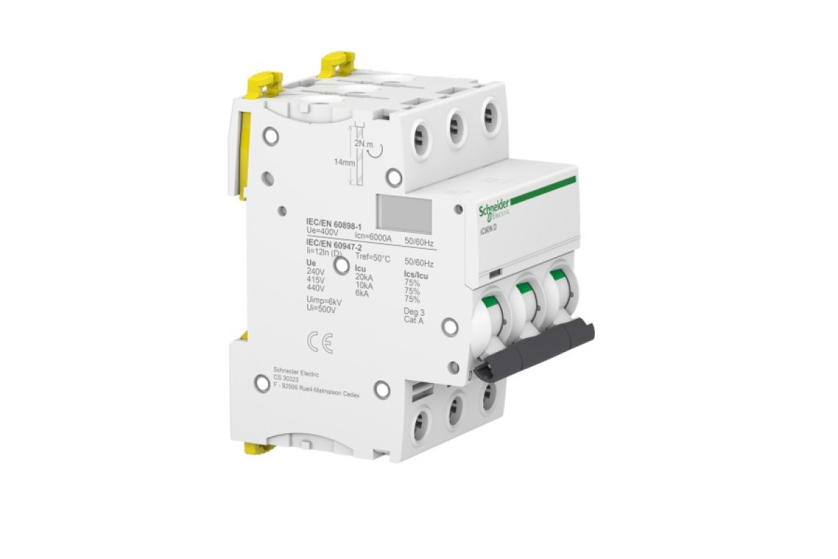 Автоматичний вимикач iC60N 3P 20A D (A9F75320)