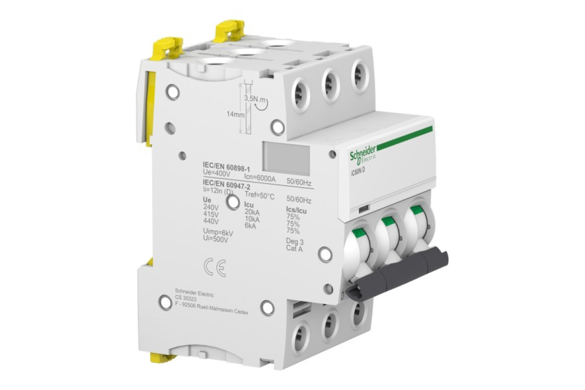 Автоматичний вимикач iC60N 3P 32A D (A9F75332)