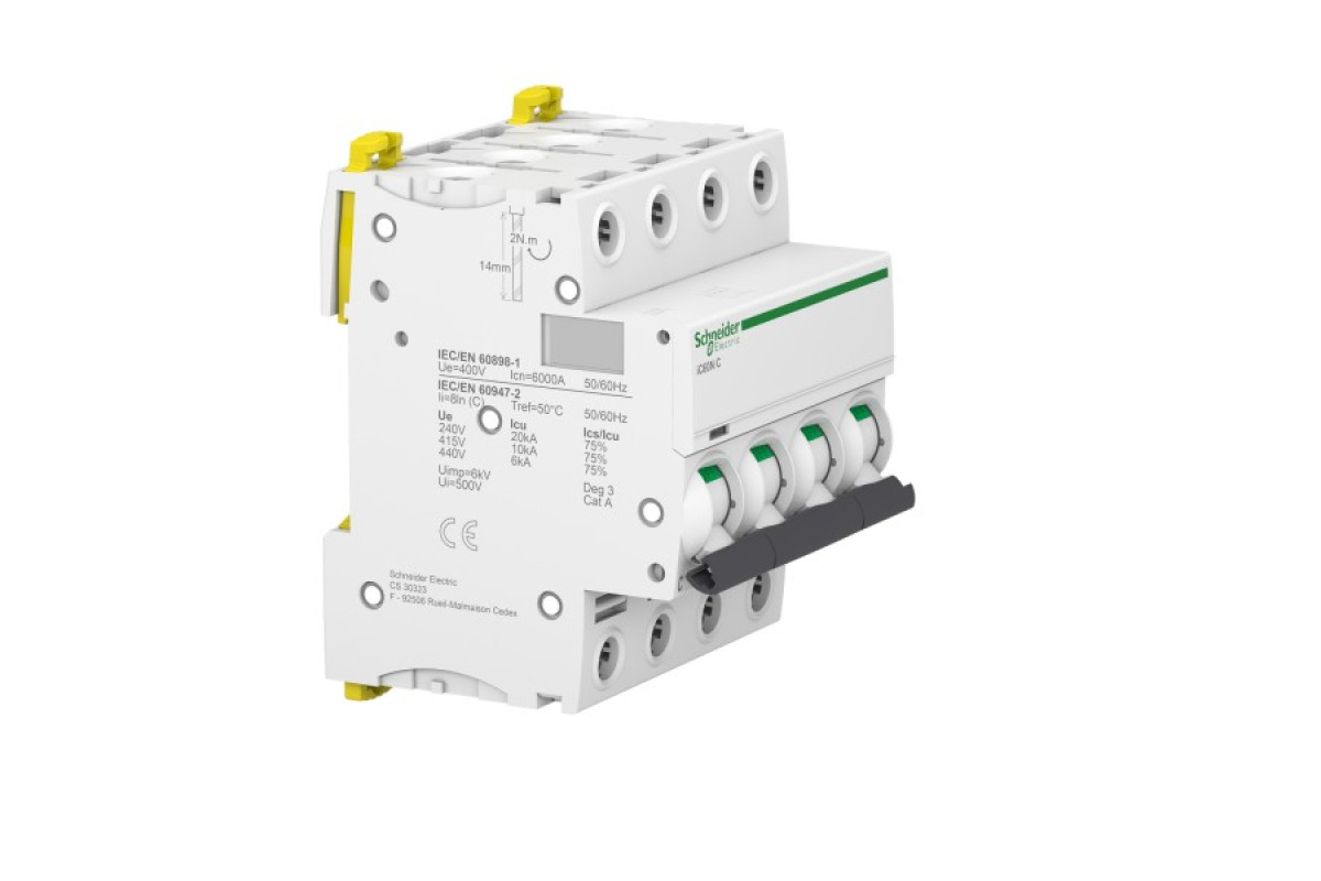 Автоматичний вимикач iC60N 4P 6A C (A9F79406)