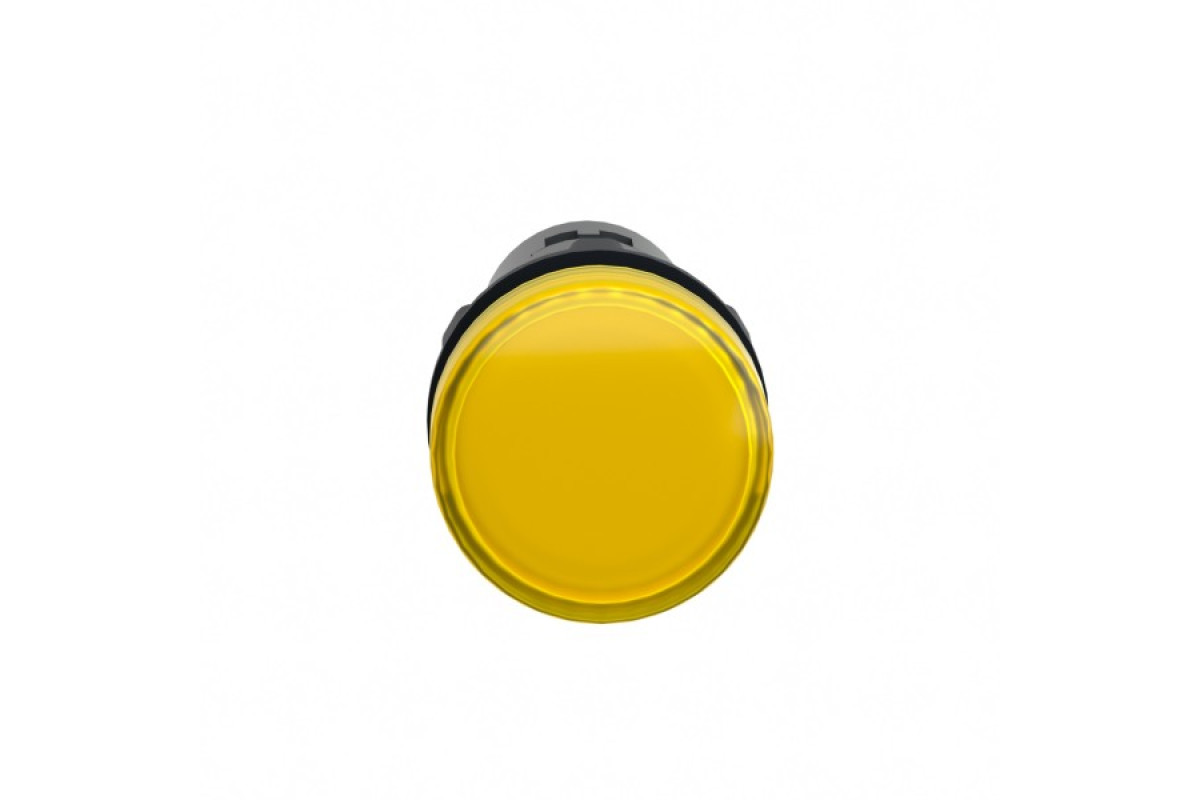 Easy Harmony XA2E, монолітна сигнальна лампа, пластик, жовтий, Ø22, вбудований світлодіод, гвинтові клеми, 12 В AC/DC (XA2EVJ8LC)