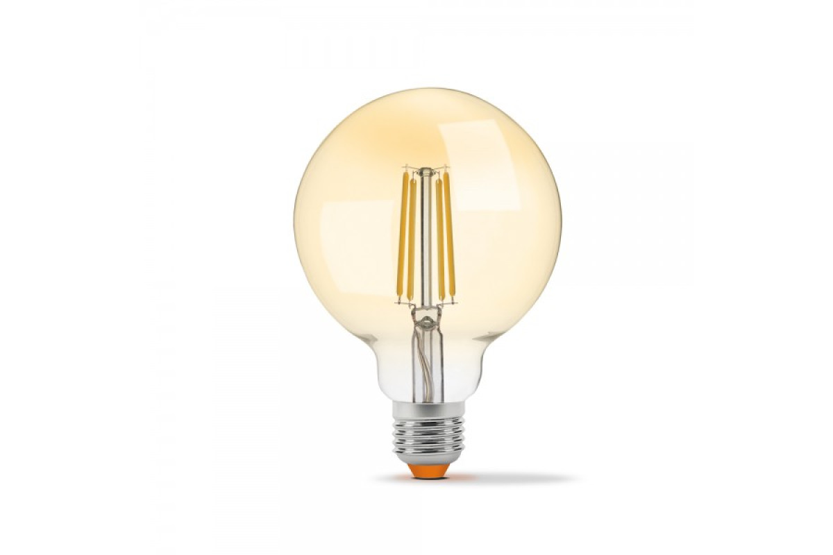 LED лампа VIDEX Filament G95FAD 7W E27 2200K дімерна бронза (VL-G95FAD-07272)