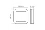 LED светильник ART IP65 квадратный VIDEX 15W 5000K Black (VL-BHFS-155B)