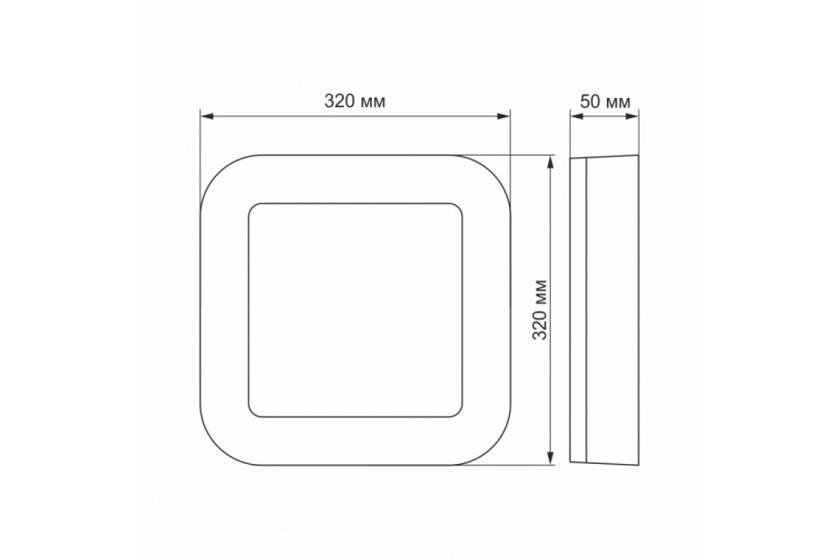 LED светильник ART IP65 квадратный VIDEX 30W 5000K (VL-BHFS-305)