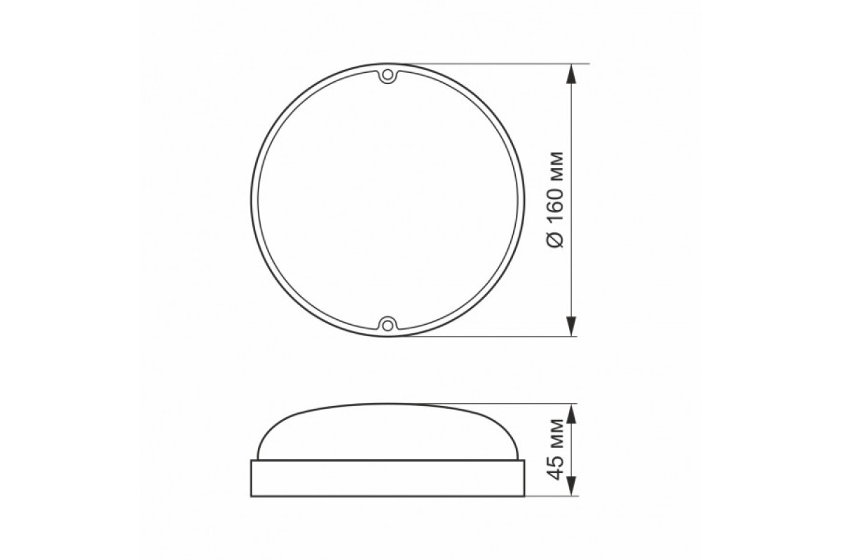 LED светильник IP65 круглый VIDEX 9W 5000K белый (VL-BHR-095PW)