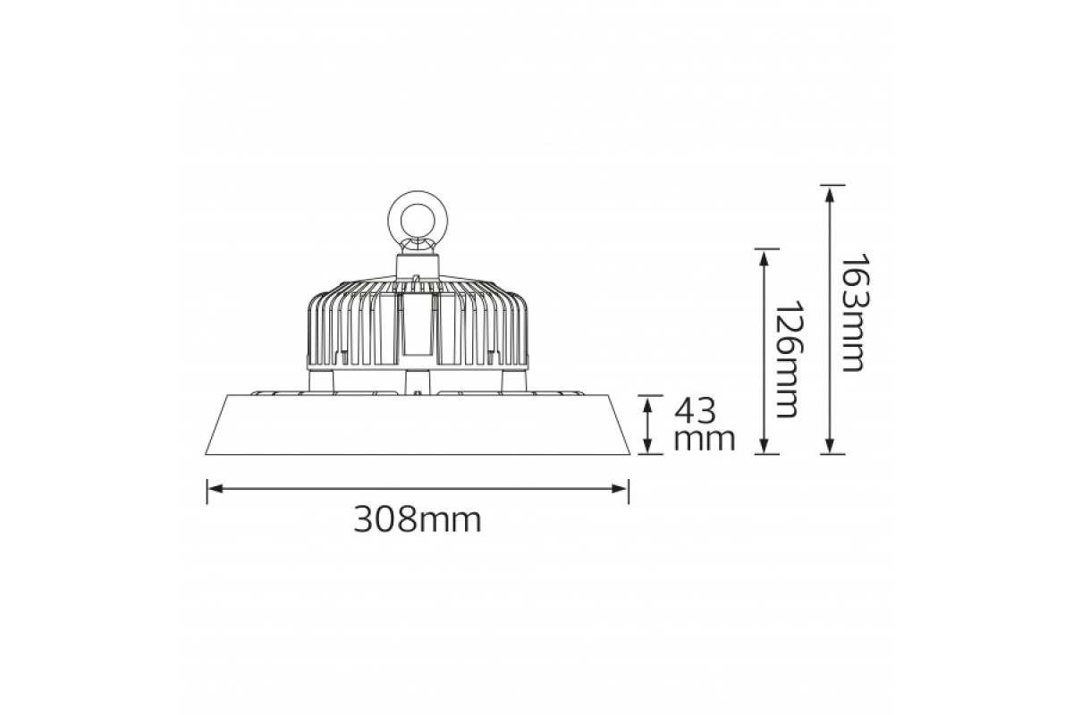 Светильник светодиодный для высоких потолков LED "HERKUL-150" 150 W (063-009-0150-010)