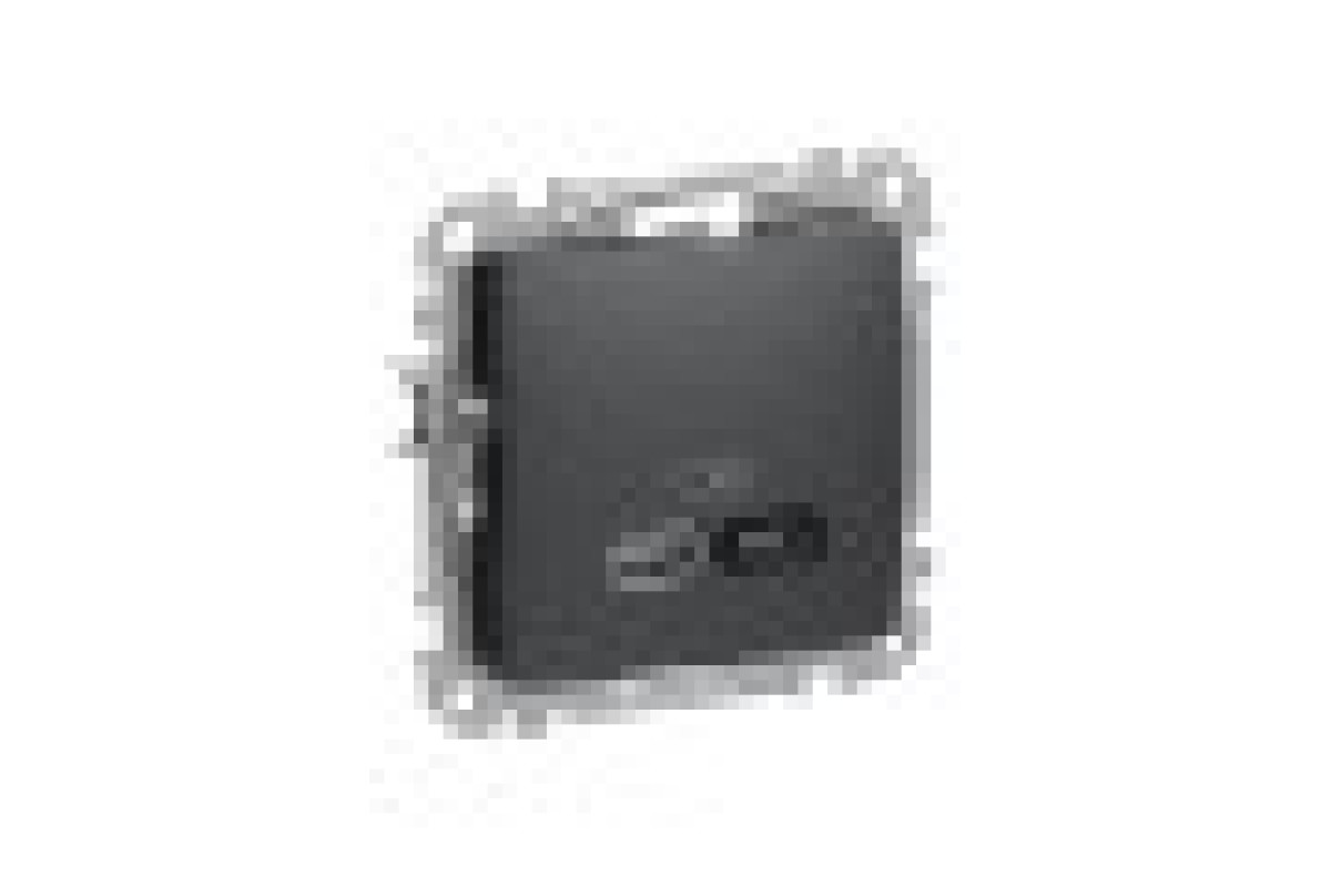 USB розетка A+C, 3 A, 45 Вт, Антрацит Sedna Design (SDD114404)