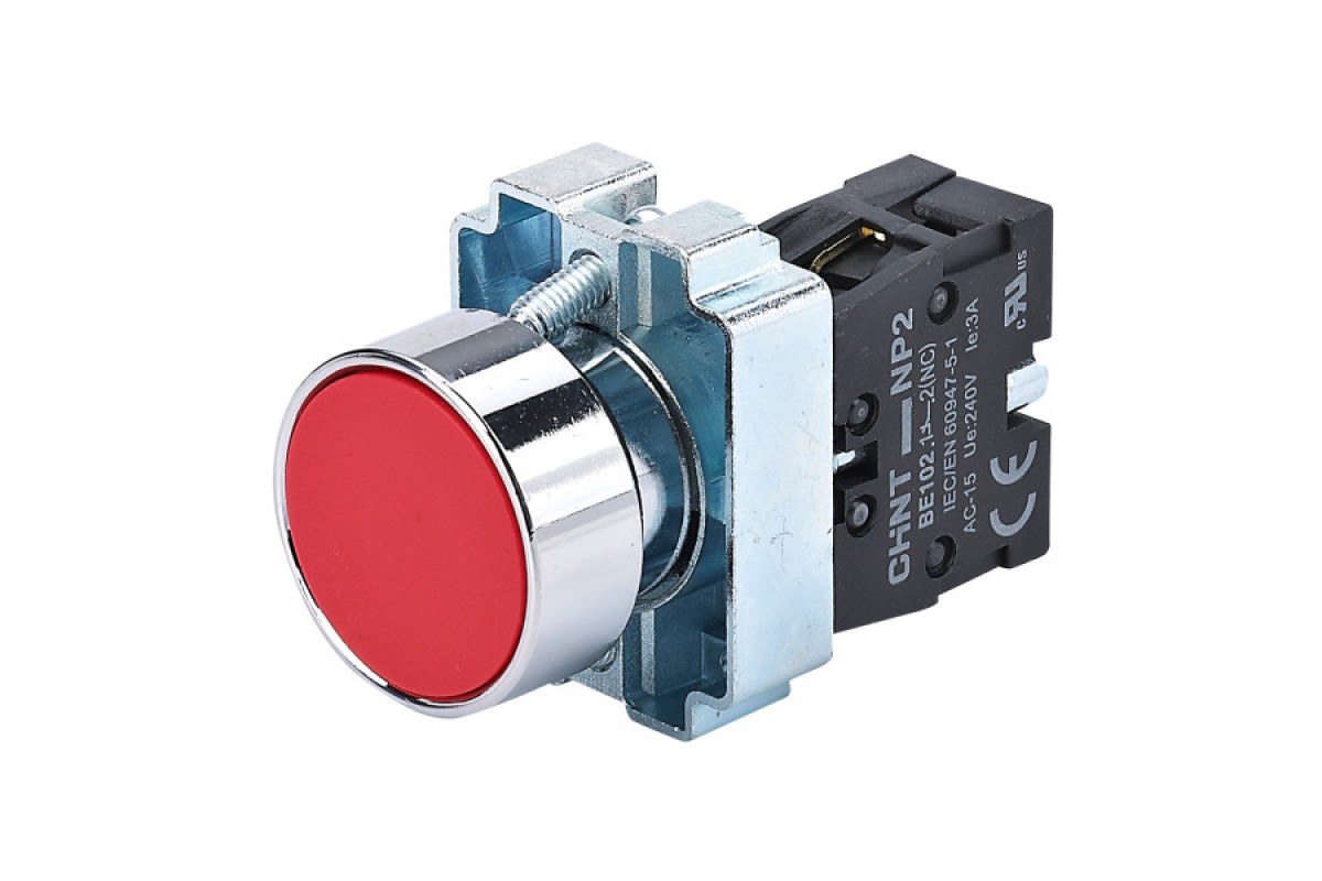 Кнопка NP2-BA42 без подсветки красная 1NC IP40 (573890)