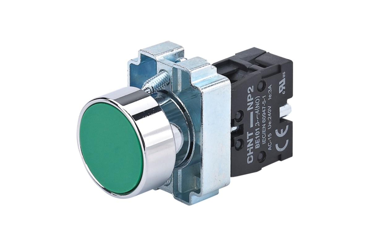 Кнопка NP2-BA31 без подсветки зеленая 1NO IP40 (573956)