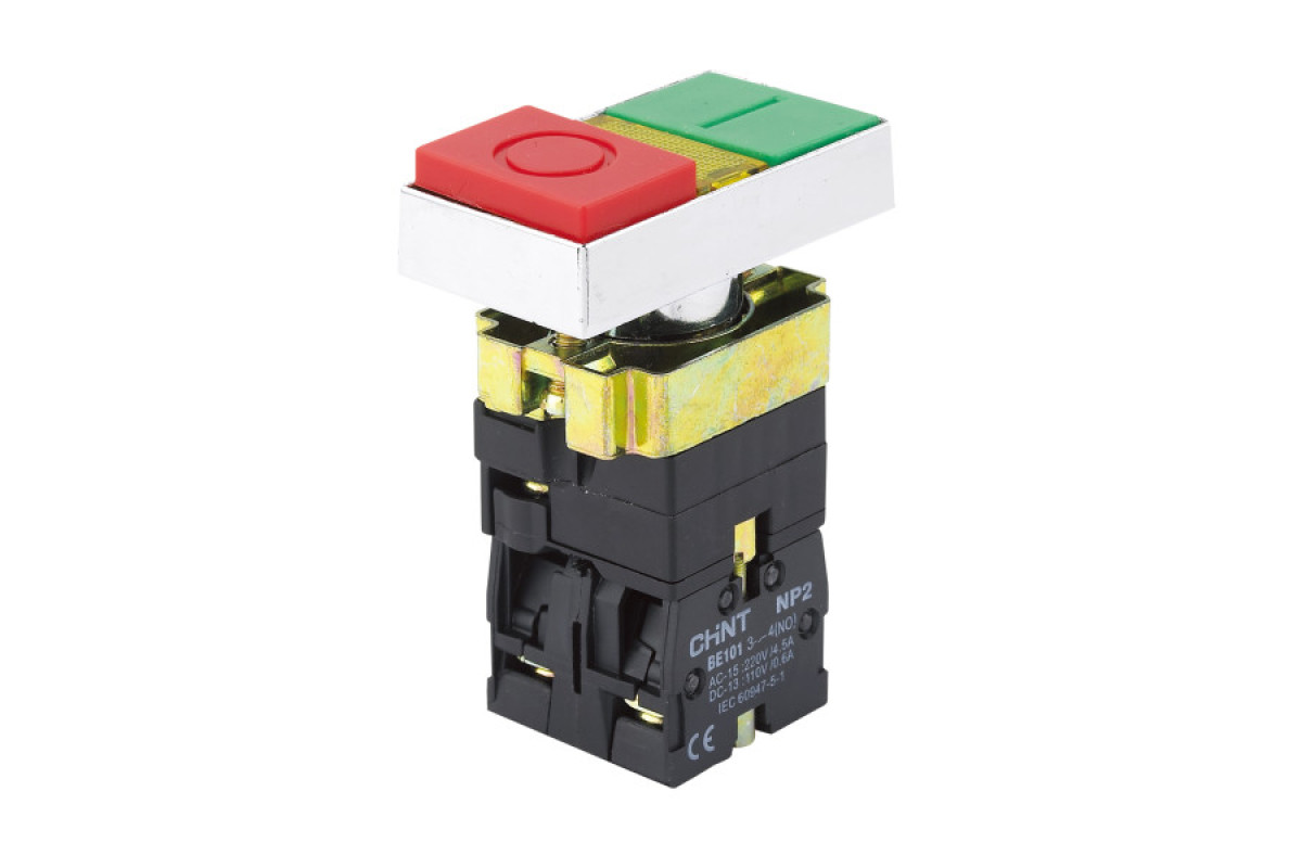 Двойная кнопка NP2-BW8465 1NO+1NC AC230В(LED) IP40 (574789)