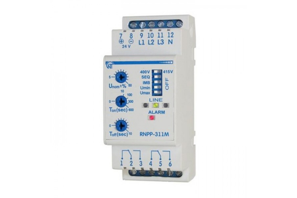 Трехфазное реле напряжения и контроля фаз RNPP-311M-24v (NTRNP311D)
