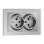 Розетка 2-я с заземлением, Mono Electric, DESPINA (серебро) (102-212104-120)  = 208.00 грн 