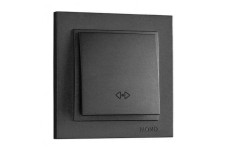Выключатель одноклавишный промежуточный, Mono Electric, DESPINA (графит) (102-202025-112)