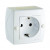 Розетка 1-я с заземлением, Mono Electric, OCTANS IP 20 (белый) (104-010107-117) 