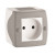 Розетка без заземления, Mono Electric, OCTANS IP 20 (серый) (104-020006-116) 