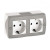 Розетка 2-я с заземлением, Mono Electric, OCTANS IP 20 (серый) (104-020007-120)  = 171.00 грн 