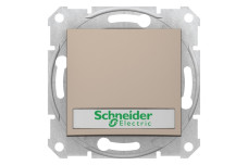 Кнопочный выключатель Sedna Schneider Electric с подсветкой и полем для маркировки титана (SDN1600368)