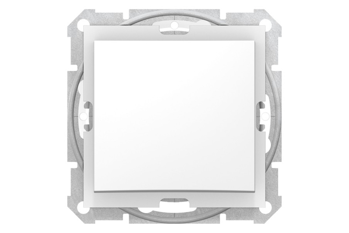 Одноклавишный выключатель ip44 Sedna Schneider Electric белый (SDN0100321)