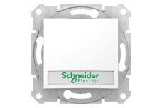 Кнопочный выключатель Sedna Scnheider Electric с подсветкой и полем для маркировки белый (SDN1600321)