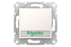 Кнопочный выключатель Sedna Scnheider Electric с подсветкой и полем для маркировки слоновая кость (SDN1600323)
