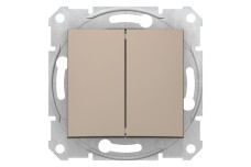 Двухклавишный выключатель Sedna Schneider Electric титан (SDN0300168)