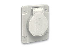 Розетка SСHUKO серая 65Х85 250В/16А IP54 Б (PKS62G)