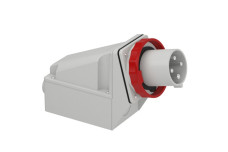 Вилка настенная винтовая 63А 3P+E IP67 380В (81582)