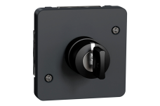 Механизм переключателя с ключом на 3 положения 3A IP55 Mureva Styl, черный (MUR35061)