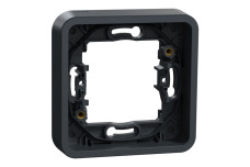 Рамка одноместная горизонтальная IP55 Mureva Styl, черная (MUR34107)