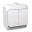 Вимикач 2-клавішний IP44 Cedar Plus, накладний монтаж, білий (WDE000550)