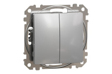Двухклавишный выключатель Алюминий Sedna Design (SDD113105)