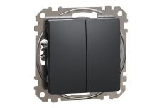 Двухклавишный выключатель Черный Sedna Design (SDD114105)
