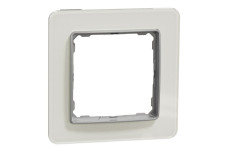 Рамка 1-постовая Искусственное Белое стекло Sedna Elements (SDD360801)