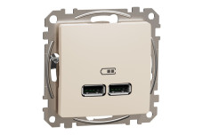 USB розетка тип A+A 2,1A Бежевый Sedna Design (SDD112401)