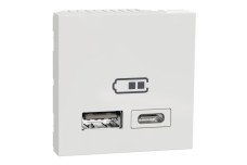 Двойная USB розетка A+C белый (NU301818)