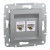Розетка компьютерная RJ45 UTP категория 5Е двойная Asfora Алюминий (EPH4400161)  = 792.00 грн 