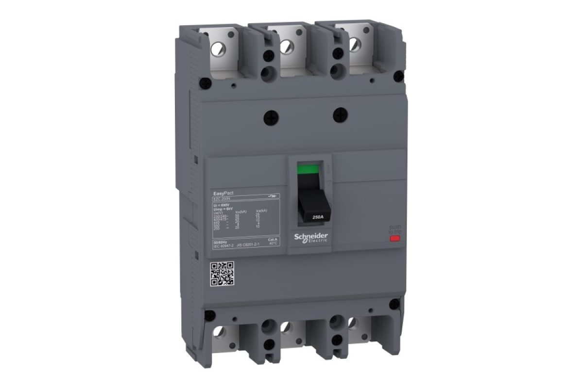 Автоматический выключатель в литом корпусе EasyPact EZC250N 3P3T 25кА 200A (EZC250N3200)