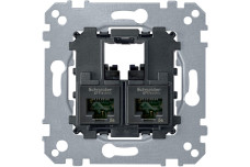 Механизм компьютерной розетки RJ45,2-посты, категория 5e UTP (MTN4575-0002)