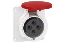 Розетка скрытая установка промышленная быстрый монтаж 32А 3P+E IP44 380В (PKY32G434)