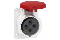 Розетка скрытая установка промышленная быстрый монтаж 16А 3P+E IP44 380В (PKY16G434)