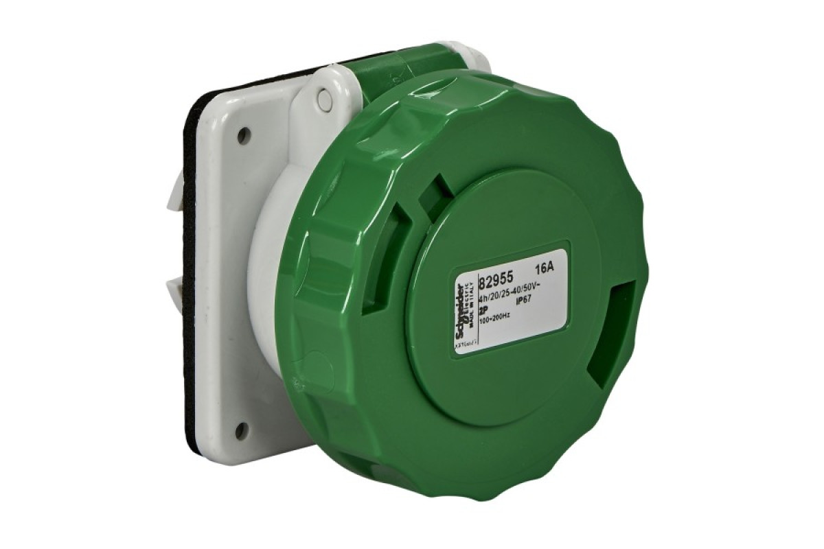 Промышленная розетка PratiKa - 16 A - 3P - 20...25 V AC - IP67 (82956)