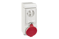 Розетка Unika с блоком - 32 A - 3P + N + E - 380...415 V AC - IP44 - wall (83147)